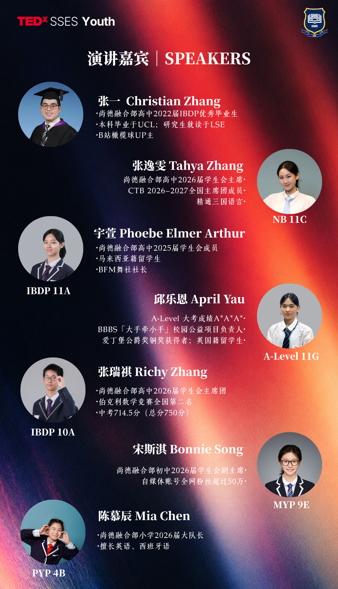 学生演讲嘉宾